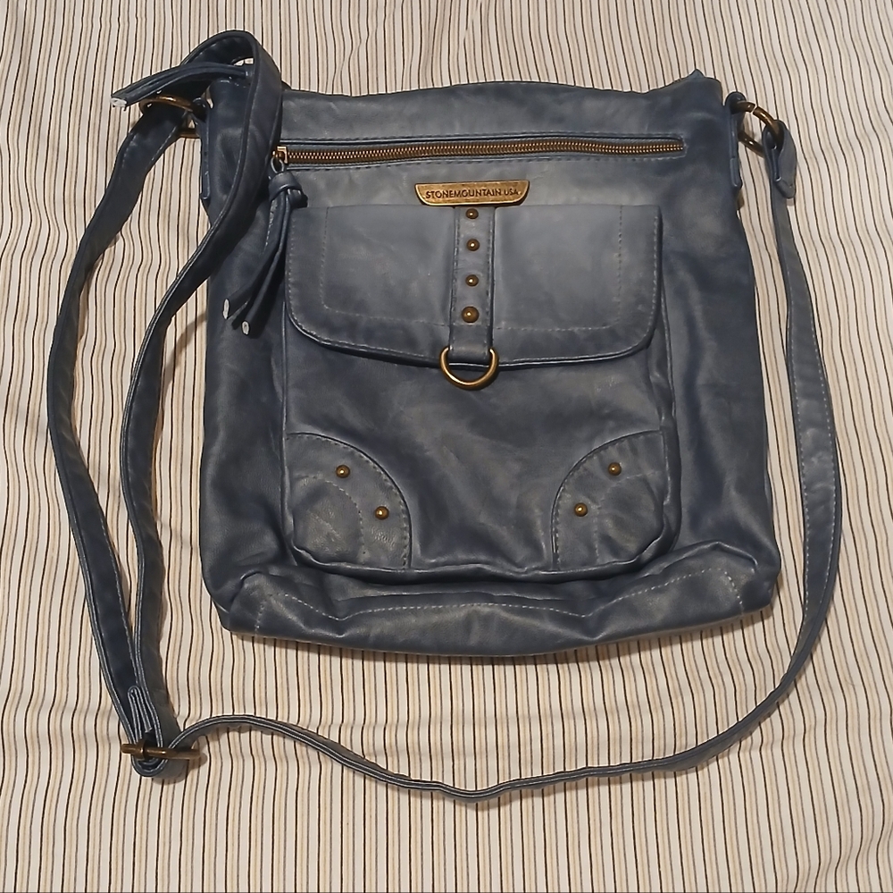 Blue Leather Crossbody 👜